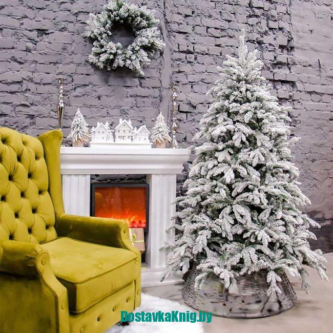 Ель новогодняя искусственная Бергамо 240 см с напылением GrandCity