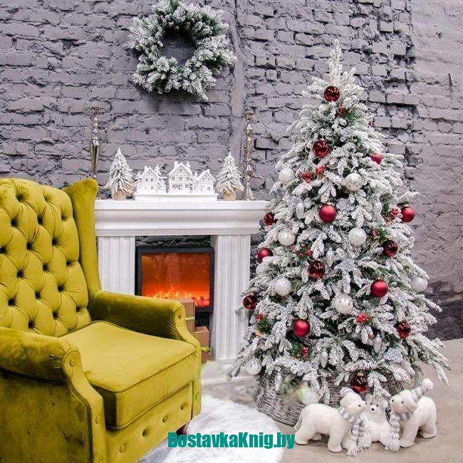 Ель новогодняя искусственная Бергамо 240 см с напылением GrandCity